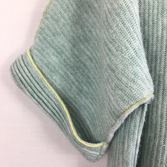 ANTHROPOLOGIE Moth Cropped Winter Weather Mint Sweater - Picture 3 of 5
